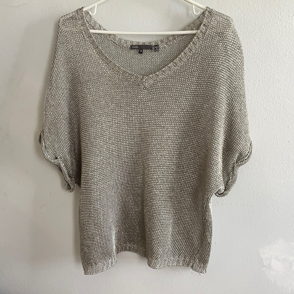 VINCE Scoop Neck Short Sleeve Top
